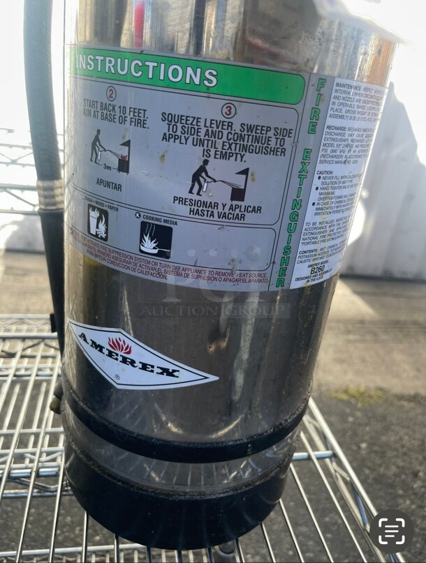 Amerex B260 - 6 Liter Class K Kitchen Fire Extinguisher - Image 7 of 8