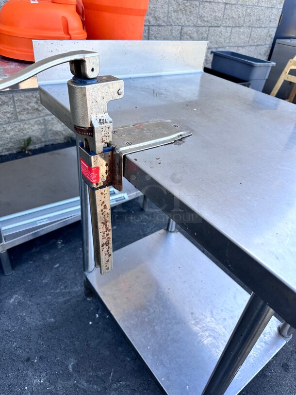 Nice 24 Inch Stainless Steel Table With Can Opener  - Image 6 of 7