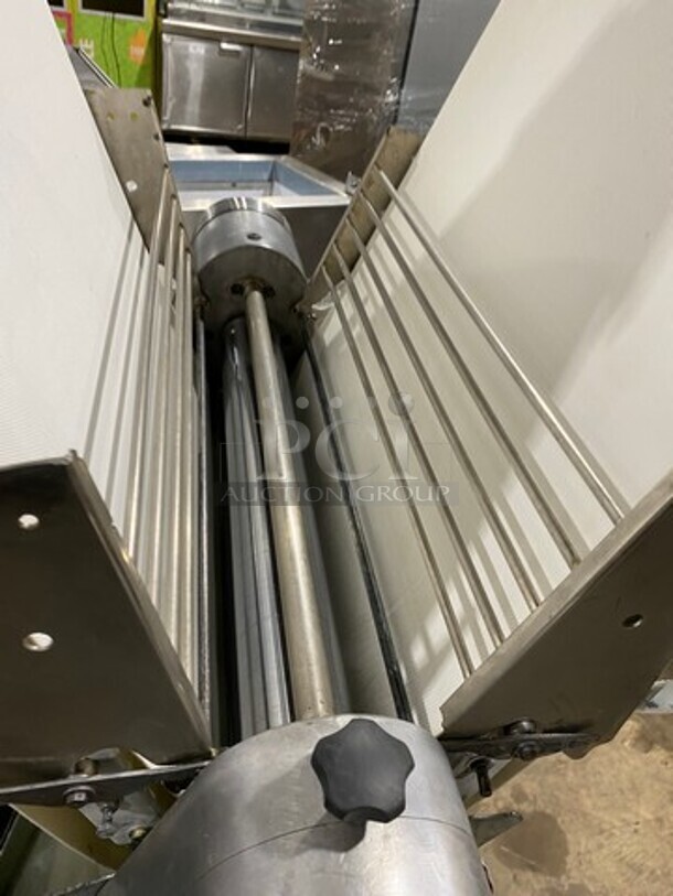 Rondo Seewer Commercial Floor Style Reversible Dough Sheeter! Stainless Steel Body! Model: SYN603 208V 3 Phase! SN: DC197AJ 120V - Image 5 of 8