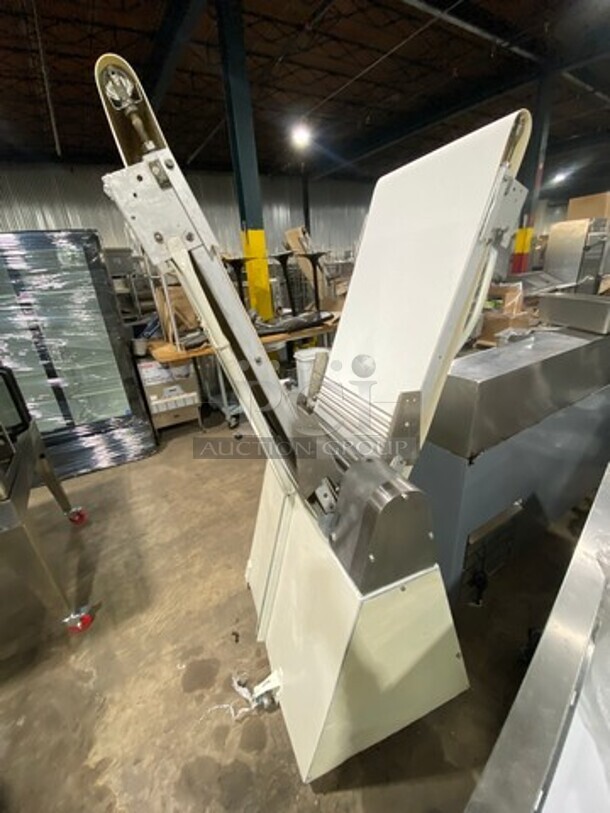 Rondo Seewer Commercial Floor Style Reversible Dough Sheeter! Stainless Steel Body! Model: SYN603 208V 3 Phase! SN: DC197AJ 120V - Image 3 of 8