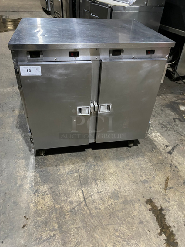 FWE Commercial 2 Door Food Warming/Holding Cabinet! All Stainless Steel! On Casters! Model: HLC16CHP SN: 102835701 120V 1 Phase