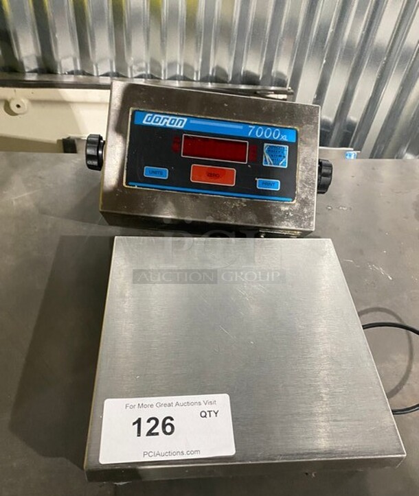 Doran Stainless Steel Commercial Scale!  MODEL 7000XML SN: XL709105 115V  - Image 1 of 6