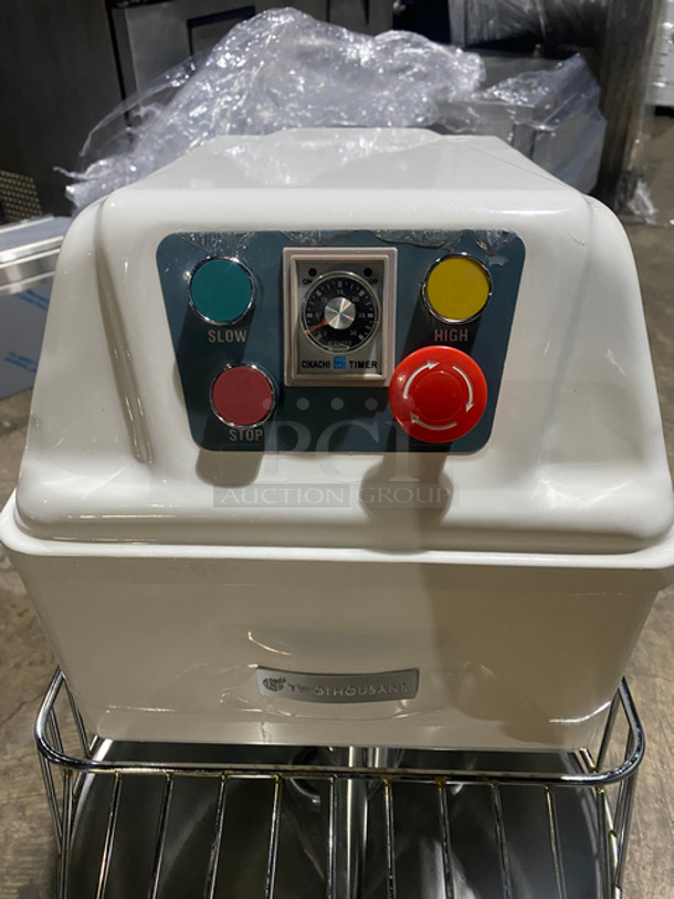 Two Thousand Commercial Floor Style Spiral Dough Mixer! With Spiral Attachment! Stainless Steel Mixing Bowl And Bowl Guard! Model: HS20S 220V 60HZ - Image 2 of 7