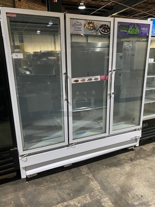 National Commercial 3 Door Reach In Freezer Merchandiser! With View Through Doors! With Poly Coated Racks! Model: ULG80BCP-6 SN: 0734819 115/208/230V 60HZ 1 Phase - Image 1 of 5