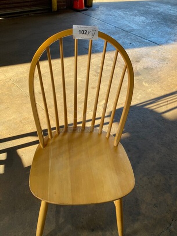 Brown Wooden Dining Chairs! 4x Your Bid! - Image 1 of 5