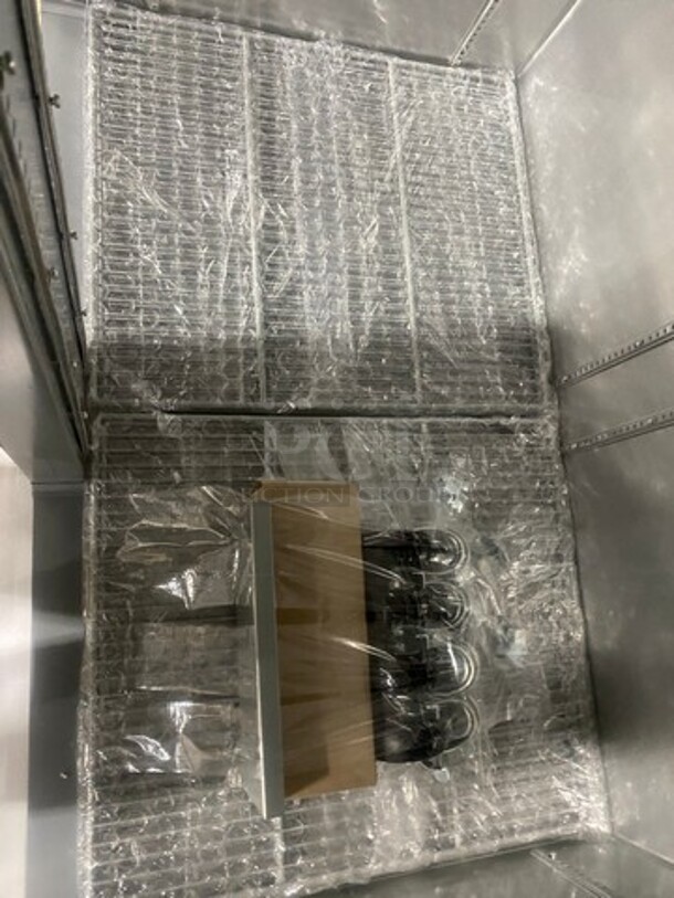 AMAZING! BRAND NEW! Continental Commercial 2 Door Reach In Refrigerator! With Poly Coated Racks! All Stainless Steel! Model: 2RN 115V 60HZ 1 Phase - Image 7 of 8
