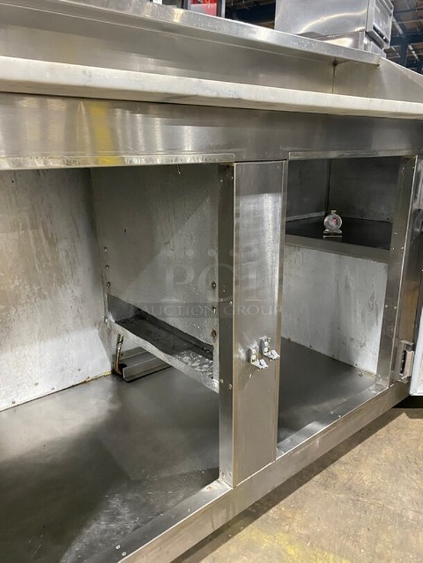 Bari Commercial Refrigerated Pizza Prep Table! With Marble Top! With 3 Door Storage Space Underneath! All Stainless Steel! On Casters! - Image 8 of 9