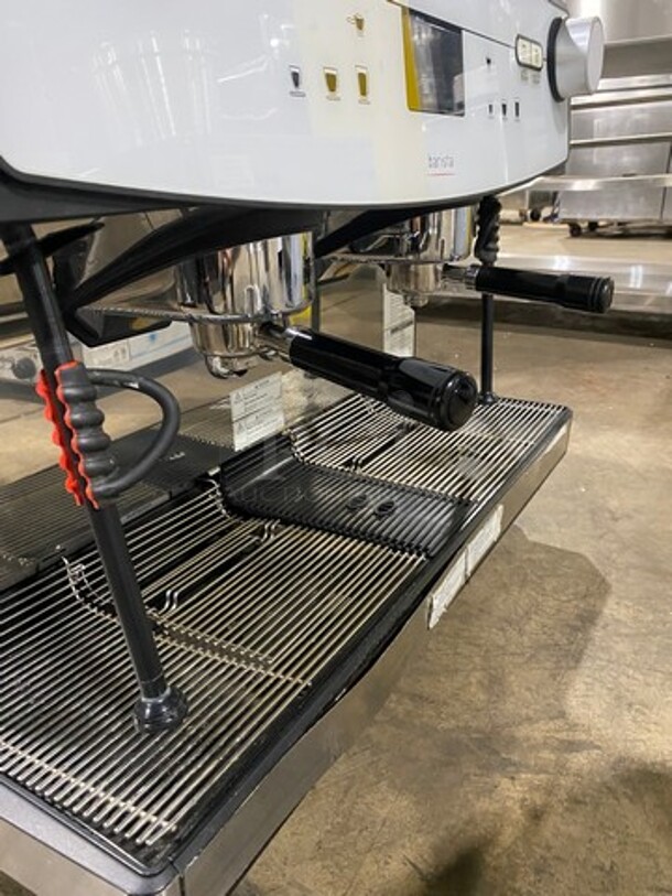 WOW ! LATE MODEL! Dunkin Donuts Edition! Schaerer Commercial Countertop 2 Group Espresso Machine! With Steam Lines! Stainless Steel! On Small Legs! Working When Removed! - Image 6 of 10