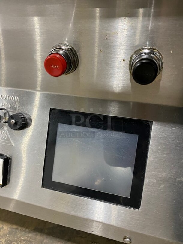 WOW! LATE MODEL! 2017 Taylor Gas Powered Planten 2-Sided Grill! With Back And Side Splashes! All Stainless Steel! On Casters! Model: L81122 SN: M7116813 - Image 9 of 12