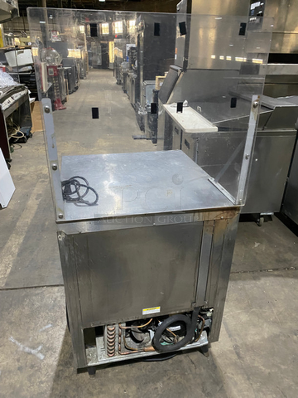 Beverage Air Commercial Single Door Lowboy/Worktop Freezer! With Plexi Glass! All Stainless Steel! On Legs! Measurements Are Without Plexi Glass! Model: WTF27A 115V 60HZ 1 Phase - Image 3 of 7