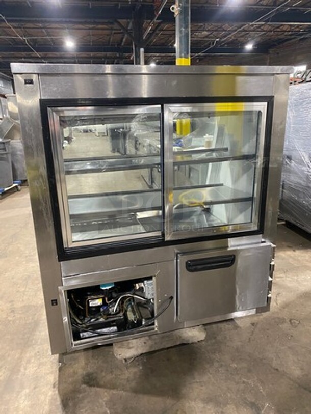 2016 Leader Commercial Refrigerated Deli Display Case Merchandiser! With Slanted Front Glass! With Sliding Rear Access Glass Doors! All Stainless Steel! Model: HDL48SC SN: PZ03S2107 115V 60HZ 1 Phase - Image 3 of 9