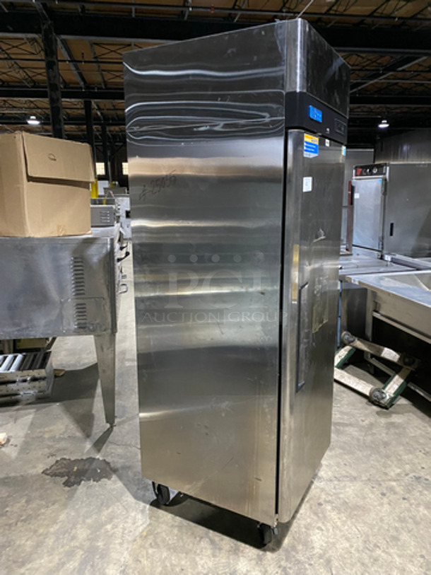 Turbo Air Single Door Reach In Freezer! With Poly Coated Racks! All Solid Stainless Steel! On Casters! Model: M3F24-1 115V 60HZ 1 Phase - Image 4 of 8