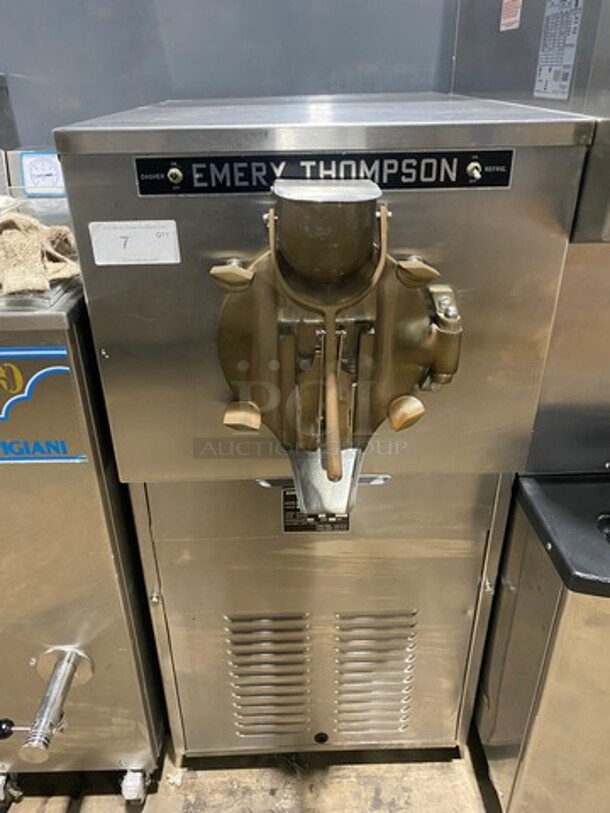 Emery Thompson Commercial Floor Style Batch Freezer! All Stainless Steel! On Casters! Model 20NW Serial 29377! 220V 3 Phase!  - Image 1 of 11