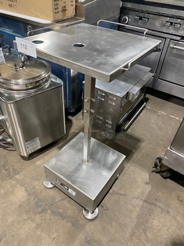 M&E Manufacture Solid Stainless Steel Slicer Stand! On Casters! - Image 2 of 9