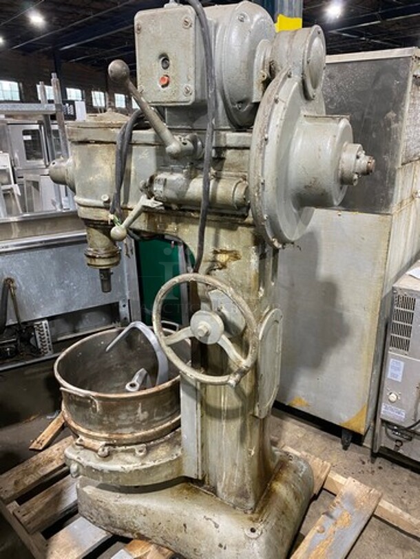 Hobart Commercial Floor Style Heavy Duty Mixer! With Mixing Bowl! With Hook Attachment! - Image 2 of 11