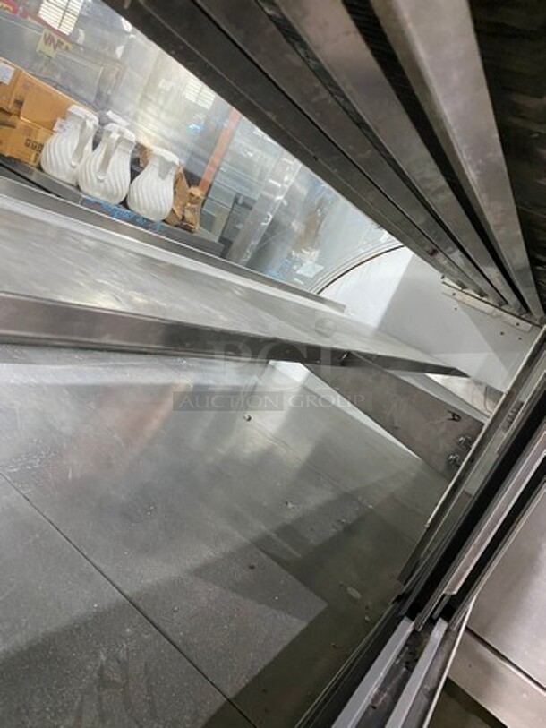 Leader Commercial Refrigerated Bakery/Deli Case! With Curved Front Glass! With Sliding Rear Access Doors! All Stainless Steel Body! WORKING WHEN REMOVED! Model: CDL72 SN: PQ101363 115V 60HZ 1 Phase - Image 5 of 8