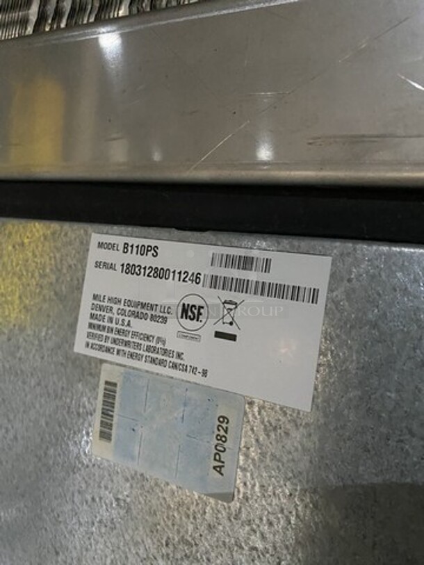 Sweet! Ice-O-Matic AIR COOLED 1500LBS Ice Machine! On Ice-O-Matic Ice Bin! Model ICE1406HA6 Serial 15061280012856! 208/230V 1 Phase! On Legs! 2 X Your Bid Makes One Unit!   - Image 7 of 9
