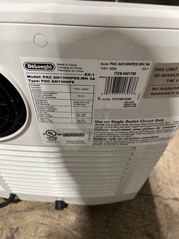 NEW! OUT OF THE BOX! SCRATCH-N-DENT! DeLonghi Portable Air Conditioner Unit! 400 Square Feet Room Capacity! Model: PACAN130HPE 115V - Image 6 of 6
