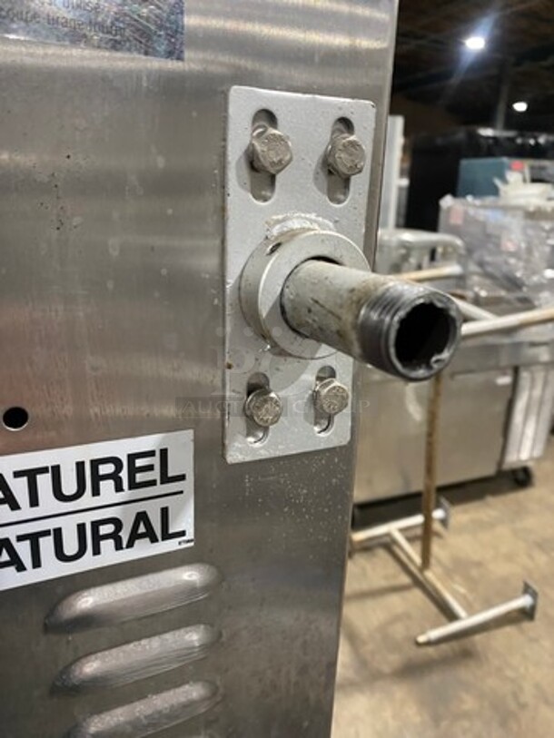 WOW! 2012 Doyon Commercial Natural Gas Powered Tripple Deck Pizza/ Baking Oven! With Shelf Storage Underneath! All Stainless Steel! On Casters! Model: PIZ6G SN: 282200000112 - Image 9 of 10