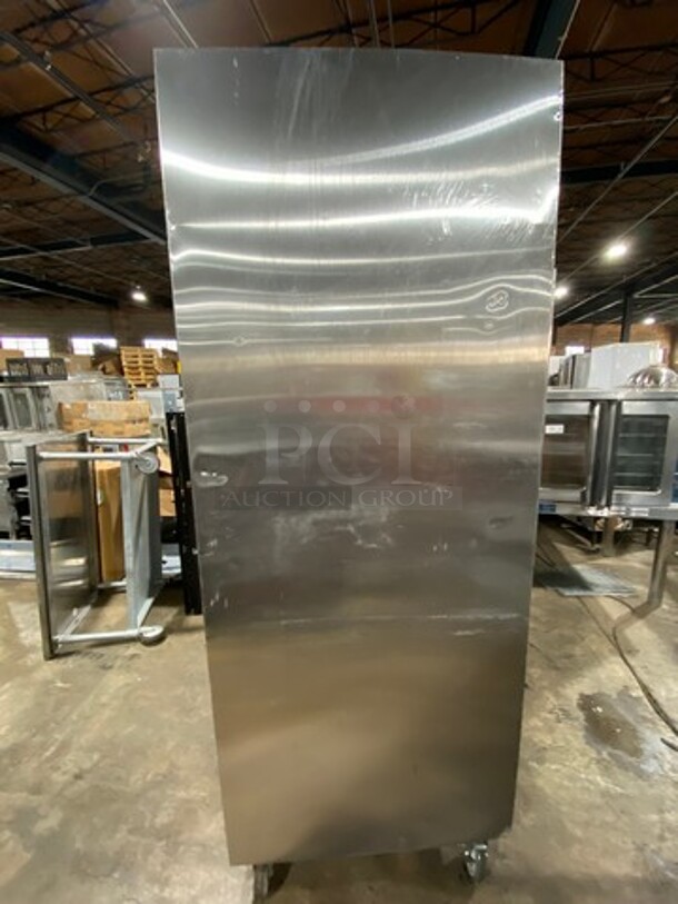 COOL! Traulsen Commercial 4 Split Door Reach In Refrigerator! With Racks! All Stainless Steel! On Casters! - Image 4 of 10