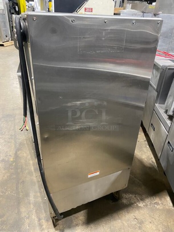 AMAZING! Hobart Commercial Floor Style Heavy Duty Meat Grinder/ Meat Mixer! With 200 LB Capacity! With Foot Pedal Control! Solid Stainless Steel! On Casters!  Model: MG2032 SN:311433265! 480V 60HZ 3 Phase! - Image 3 of 10