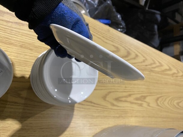 ALL ONE MONEY! CAC White Round Serving Plates!   - Image 8 of 8