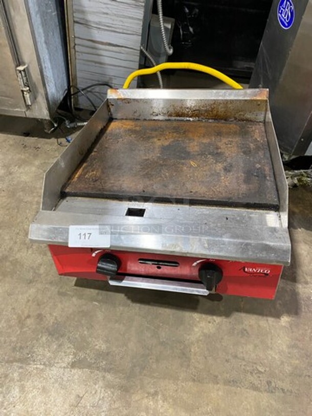 LATE MODEL! 2021Avantco Commercial Countertop Natural Gas Powered Flat Top Griddle! With Back And Side Splashes! All Stainless Steel! On Legs! Model: 177CAG24MG SN: 2458712110210282 - Image 1 of 8