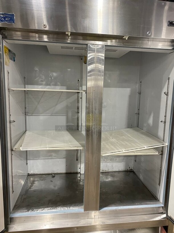 Artic Air Commercial 2 Door Reach In Refrigerator! All Stainless Steel! With Poly Coated Racks! 115V! Model: AR49E SN: 5030702! - Image 5 of 9