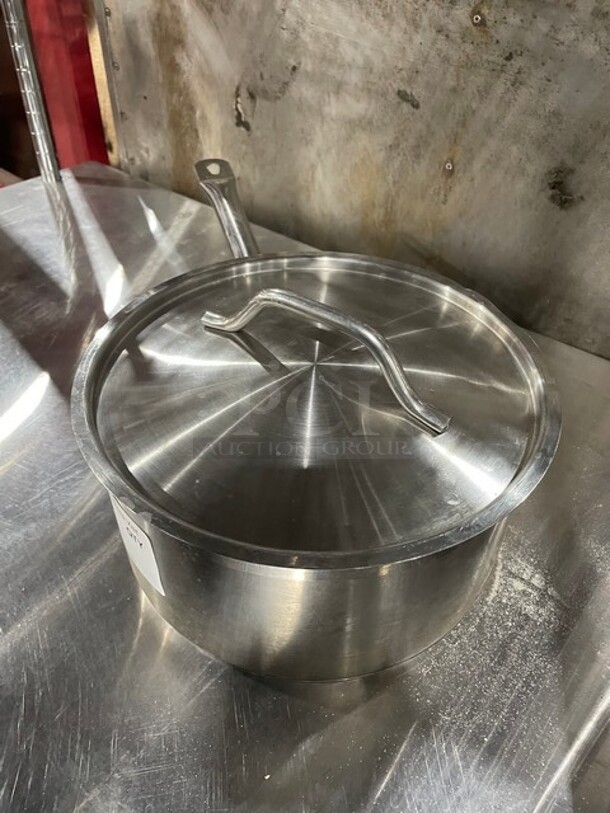 ALL ONE MONEY! Winco Commercial Stainless Steel Saucepans! With Lids! - Image 2 of 7