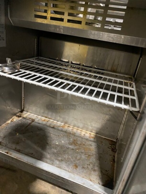 Adcraft Commercial Refrigerated Sandwich Prep Table! With Commercial Cutting Board! Single Door Storage Space Underneath! All Stainless Steel! On Casters! Model: SL1D SN: 6371420414100605 - Image 6 of 10