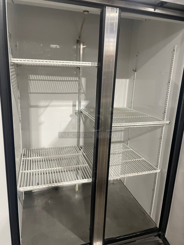 NICE! True Commercial 2 Door Reach In Refrigerator! With Poly Coated Racks! All Stainless Steel! On Casters! 115V 1 Phase! Model: T-35 SN: 7018068! - Image 5 of 10