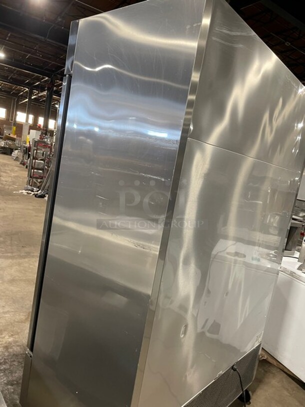 NICE! True Commercial 2 Door Reach In Refrigerator! All Stainless Steel! With Poly Coated Racks! On Casters! 115V 1 Phase! Model: T-49-HC SN: 8904258! - Image 4 of 10