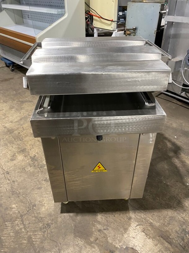 All Stainless Steel Vacuum Sealer packing Machine! Double Chamber!  On Commercial Casters! - Image 2 of 8