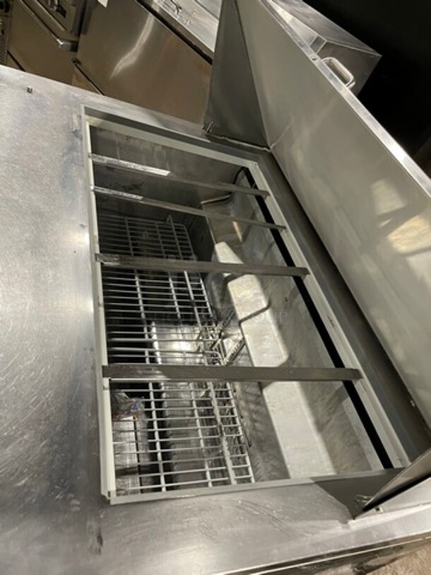 Universal Coolers 48 Inch Mega Top Sandwich Prep Table! Model SC48BMI Serial 6057423918040701! 115V 1 Phase! On Casters!  - Image 8 of 9