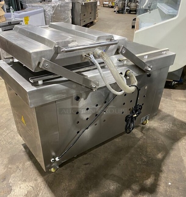 All Stainless Steel Vacuum Sealer packing Machine! Double Chamber!  On Commercial Casters! - Image 3 of 8