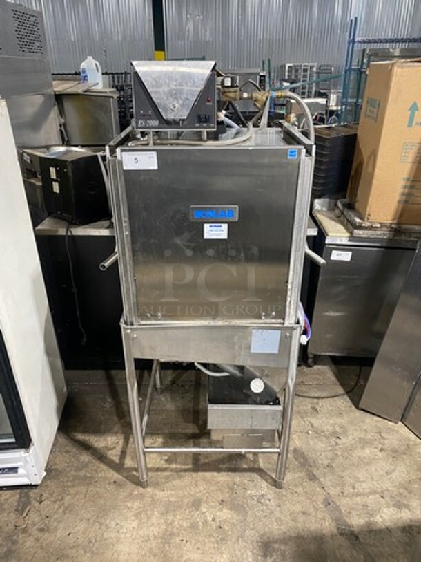 Jackson Ecolab Commercial Pass-Through Dishwasher Machine! All Stainless Steel! On Legs! Model: ES200 SN: 14I297114 115V 60HZ 1 Phase