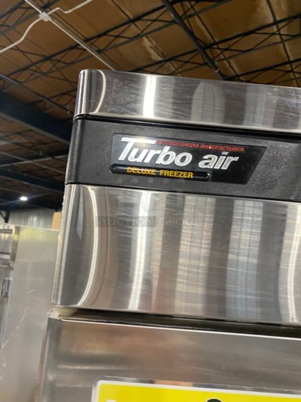 Turbo Air Commercial 2 Door Reach In Freezer! Solid Stainless Steel! On Casters! Model: TSF49SD SN: DF49811165 110/120V 60HZ 1 Phase - Image 9 of 10
