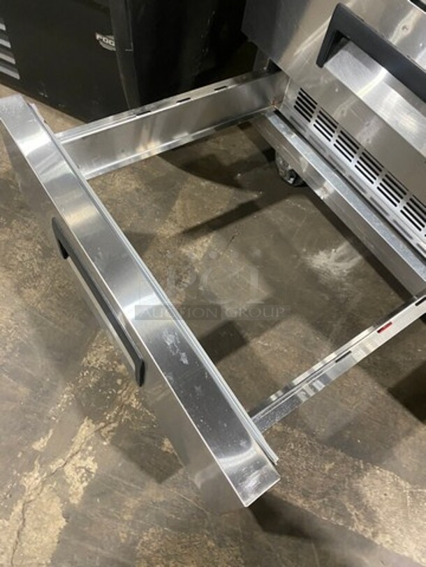 COLDLINE All Stainless Steel Refrigerated 36 Inch 2 Drawer Chef Base! Model CB36! On 
Casters! - Image 7 of 9