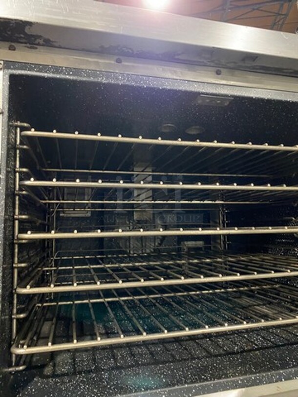 Vulcan Commercial Natural Gas Powered Double Deck Convection Oven! With View Through Doors! Metal Oven Racks! All Stainless Steel! On Casters! 2x Your Bid Makes One Unit! Model: SG1010T SN: 48043915 - Image 6 of 9