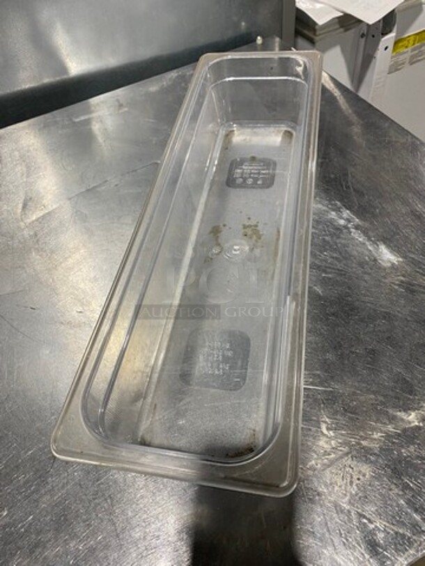 Rubbermaid Clear Poly Food Pan! 2/4x4"! 3x Your Bid! - Image 2 of 4
