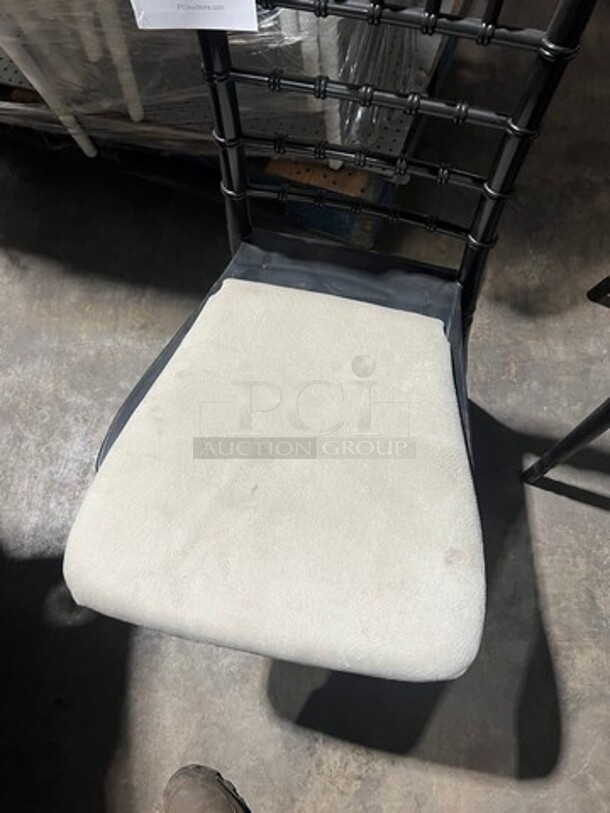 BRAND NEW! Black Quality Poly Stackable Dining Chairs! 5 X Your Bid! With Removable Microfiber Seat Cushion! Seat Cushion Comes With Each Chair! 5 X Your Bid! - Image 7 of 8