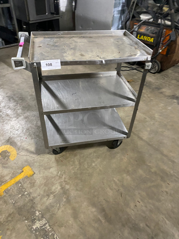 Metal 3 Shelf Utility Cart! On Casters!