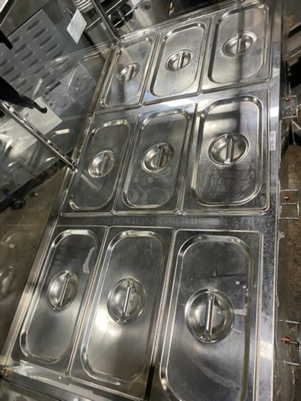 DUKE Stainless Steel Commercial Electric Powered 3 Bay Steam Table! On legs! With Sneeze Guard!  Model E303M Serial 12063092 - Image 4 of 8