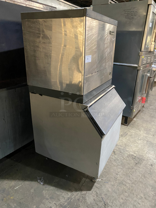 Scotsman Commercial Ice Maker Machine! With Commercial Ice Bin! All Stainless Steel! On Legs! 2x Your Bid Makes One Unit! Model: CME506WS1F SN: 65730810S 115V 60HZ 1 Phase - Image 2 of 8
