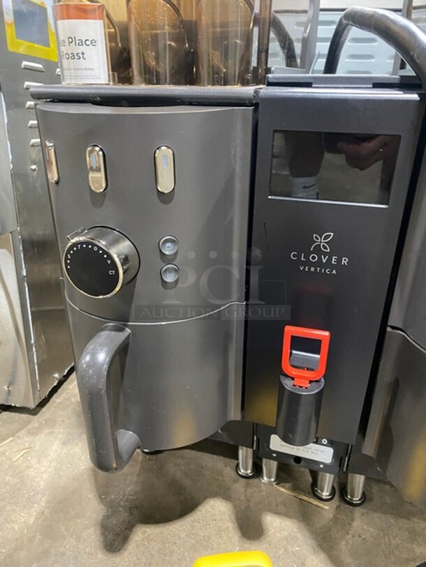 Clover Vertica Series Starbucks Style Commercial Countertop Coffee Brewer! With 6 Flavor Hoppers! On Legs! 208V! Model: CM9700 SN: CVDT23002489! - Image 7 of 10