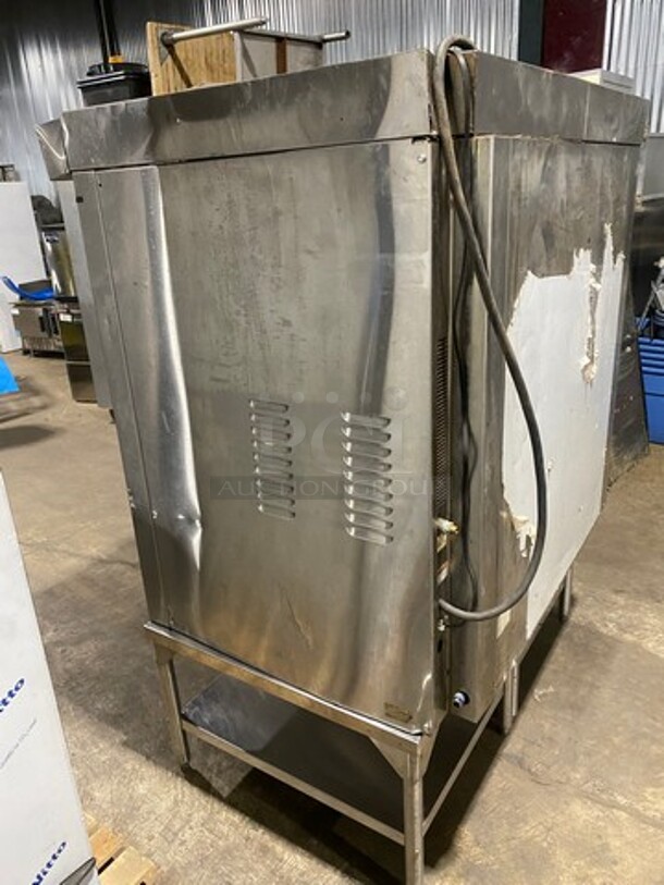 Baxter Commercial Electric Powered Mini Rotating Rack Oven! With 2 View Through Doors! Built In Pan Rack! On Equipment Stand! With Storage Space Underneath! All Stainless Steel! On Legs! Model: 0V300EM8 SN: 241007968 208V 60HZ 3 Phase - Image 2 of 11