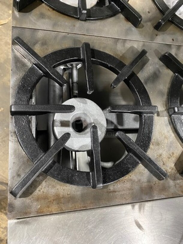 Southbend Commercial Natural Gas Powered 12 Burner Stove! With Raised Back Splash And Salamander Shelf! With 2 Full Size Oven Underneath! All Stainless Steel! On Casters! - Image 6 of 10