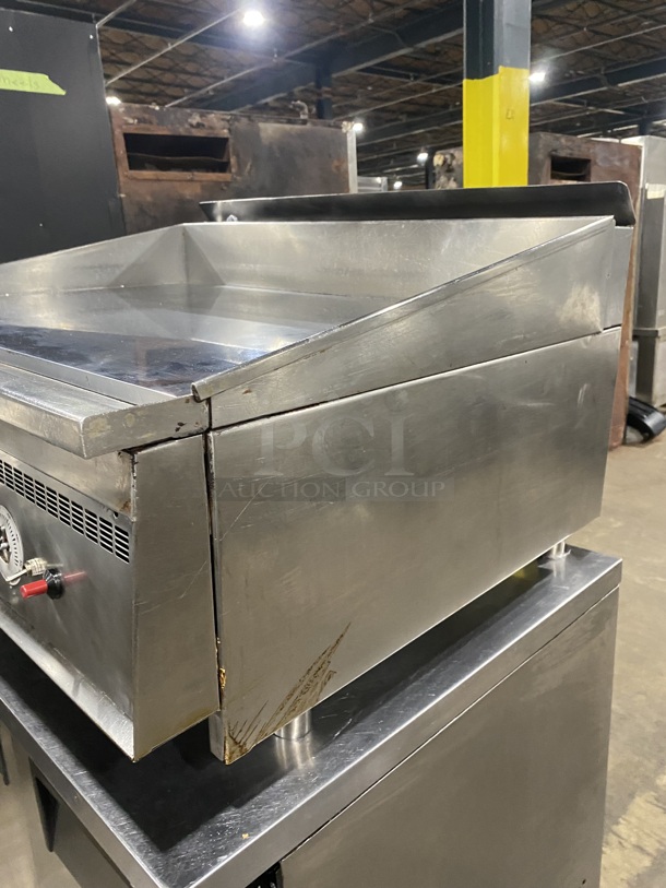 KEATING MIRACLEAN Stainless Steel Natural Gas Powered Thermostatic Controlled Mirror Shine Flat Griddle! Model 3630FRTT Serial G846474! On Legs! - Image 2 of 9