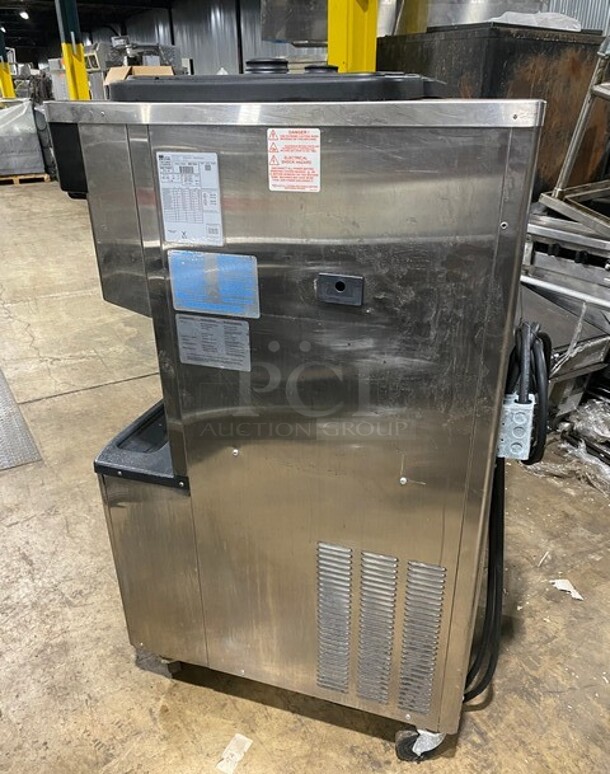 WOW! Taylor Crown Commercial 3 Handle Soft Serve Ice Cream Machine! All Stainless Steel! On Casters! Model: C71333 SN: M0072954! 208/230V 60HZ 3 Phase - Image 4 of 10