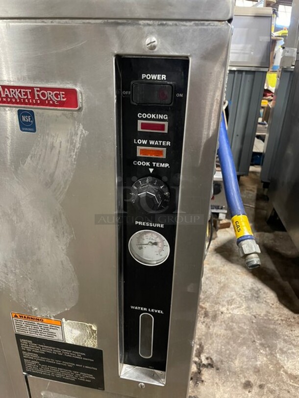 WOW! Market Forge Commercial Natural Gas Powered Jacket Self Contained Soup/Steam Kettle! All Stainless Steel! On Legs! 120V 1 Phase! Model: F-30GL-5 SN: 042816M5102-1365! - Image 7 of 12